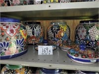 Set of 4 Spanish Watering Jars with Lids