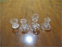 (4) Glass Candle Holders