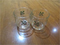 (2) Christmas Glasses