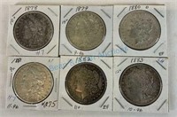 Morgan silver dollars set 1878 through 1883