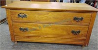 Oak two drawer dresser