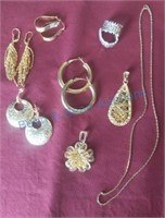 Sterling silver earrings and pendants