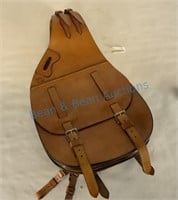 Custom made leather saddlebags