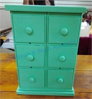 Green painted spice box
