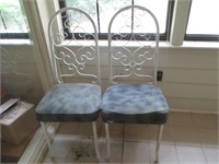 2 Metal Cushioned Chairs.