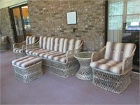 (5) Piece Ratan Cushion Porch Furniture