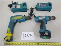 Vintage Makita Cordless Drills & Chargers (No Ship