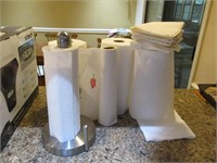 Assorted Paper Towels with Paper Towel Holder