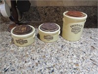 (3) Coffee Jars