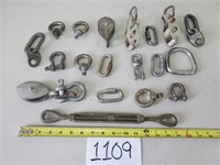 Assorted Pulleys, Rings, Shackles, Etc.