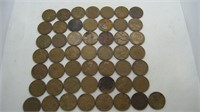 Huge Lot of of 50 1940 Lincoln Wheat Pennies