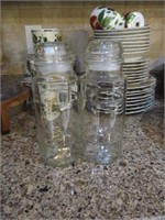 (2) Glass Jars