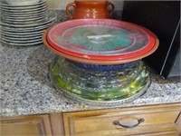 Assorted Glass and Plastic Platters
