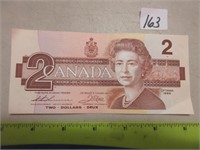 1986 CANADIAN 2 DOLLAR BILL