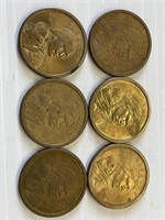 6 sacaqawea Coins