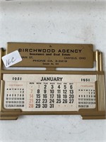 1951 Birchwood Agency Calendar