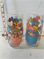 Popples Collectable Glasses lot of 2