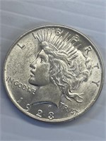 1923 Peace Silver Dollar AU