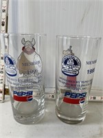 Pepsi Collectors Association Glasses lot of 2