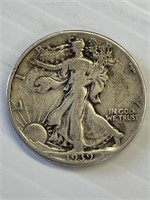 1939 Walking Liberty Silver Half Dollar