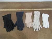 5 Pair of Vintage Gloves 50's & 60's