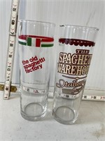 Spaghetti Restaurants Collectable Glassses lot  2