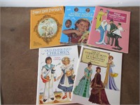 5 Paper Doll Books Unused and Uncut
