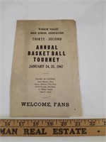 1947 Wabash Valley Basketball Tourney Schedule