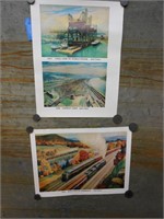 Pair of Grif Teller Rail Road Prints