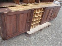 ANT. WOODEN PLANS CABINET