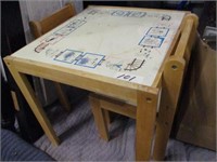 CHILDS TABLE W/ 2 CHAIRS