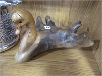 DRIFTWOOD CARVING-LONG TAILED DUCK