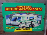 Vintage 1998 Hess Toy Truck Pump Vinyl Sign