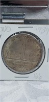 Cdn George VI Parliament silver coin