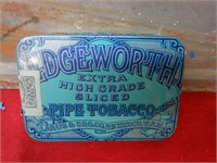 Vintage Edgeworth Tin Tobacco Can with stamp