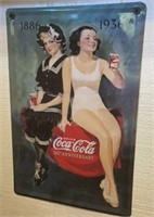 Coca-Cola 50th Anniversary Metal Sign