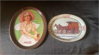 (2) Unique Coca-Cola Serving Trays