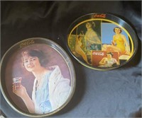 (2) Unique Coca-Cola Trays