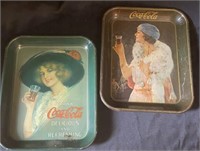 (2) Coca-Cola Serving Trays