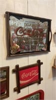 Coca-Cola Mirror Tray, Cross Stitch Piece