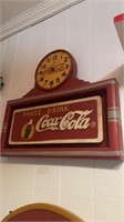 (2) Coca-Cola Clocks, (1) Sign