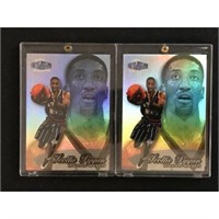 Two 1999 Flair Showcase Scottie Pippen Cards