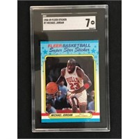 1988-89 Fleer Sticker Michael Jordan Sgc 7