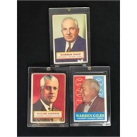 Three 1956/1959 Mlb Presidents Giles/harridge