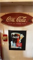 Coca-Cola Sign & Coat Hanger Sign