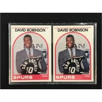 Two 1989 Nba Hoops David Robinson Rc Mint