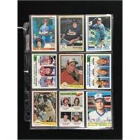 21 Assorted 1970's-80's Baseball Rookie Cards