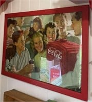 Framed Coca-Cola Puzzle (Complete), Clock