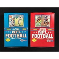 1990 Score Football Series 1 And 2 Full Wax Boxes