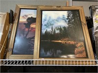 2 scenery pictures / wall decor